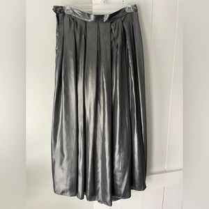 Slate pleated Midi skirt